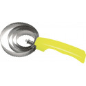 Étrille métallique ronde fluo pailleté