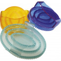 Gummistriegel oval mit Pailletten