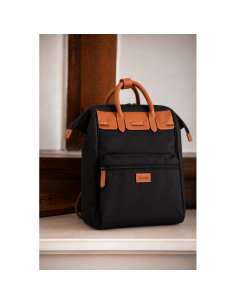 Sac à dos PENELOPE "PL Backy" Noir & cognac