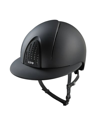 Casque d'équitation Smart Nova / Textile noir / Visière Polo Large