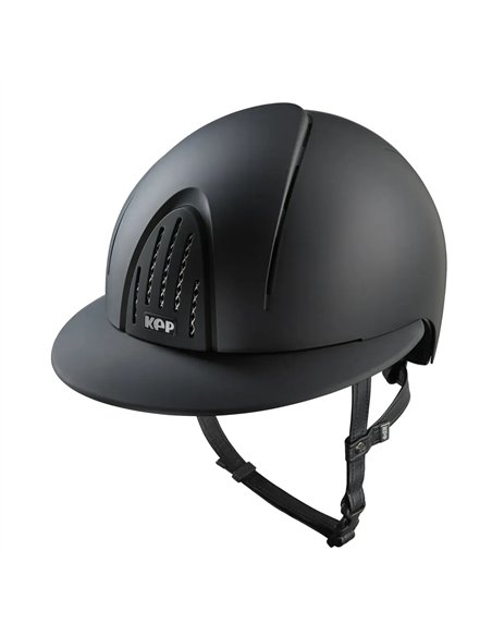 Casque d'équitation Smart Nova / Textile noir / Visière Polo Large